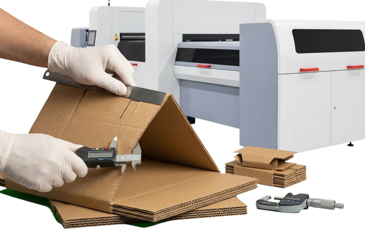 Quality control inspection of corrugated materials